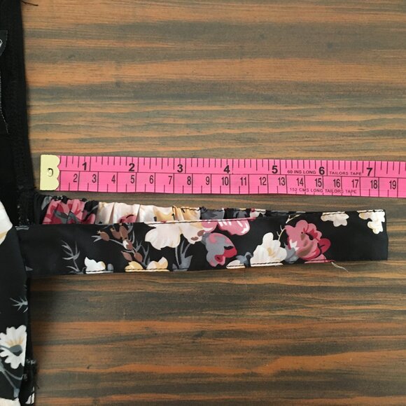 [Rachael & Chloe] Zip Front Black Floral Padded Tank | S | Good - Picture 5 of 13